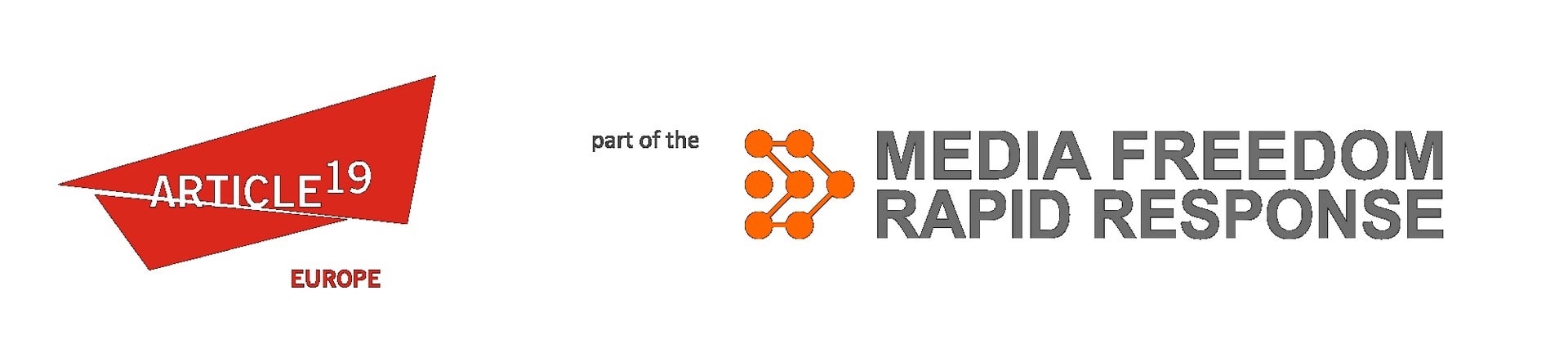 ARTICLE 19 and Media Freedom Rapid Response logos