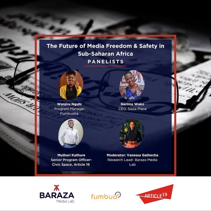 Panellists for ARTICLE 19 Eastern Africa World Press Freedom Day event