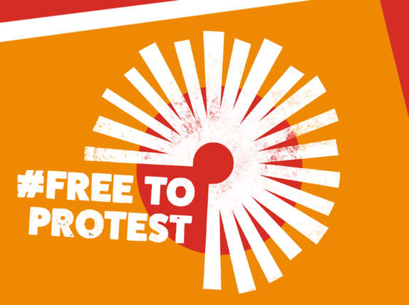 Free to Protest campaign logo 